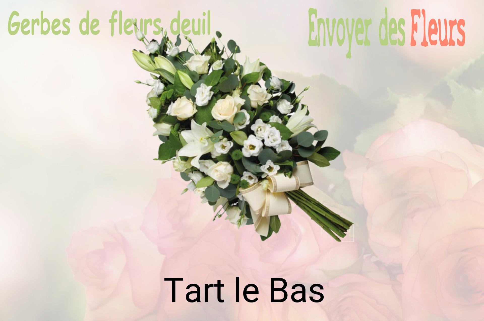 Gerbe de fleurs de deuil livrée à Tart-le-Bas
